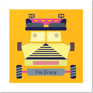 Crazy Truck Driver T shirt Posters and Art